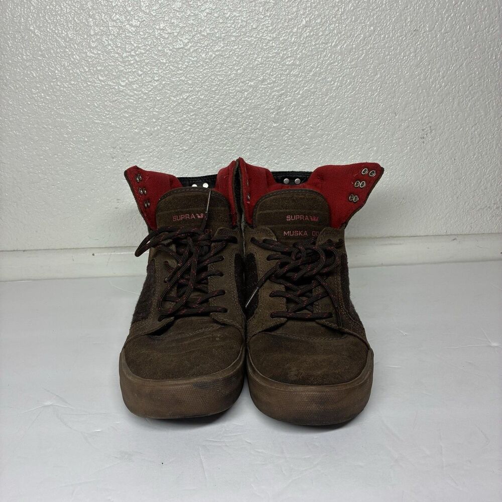 SUPRA Skytop Muska 001 Shoes Mens Size 7 Brown Suede High Top Skate Sneakers - Picture 7 of 16